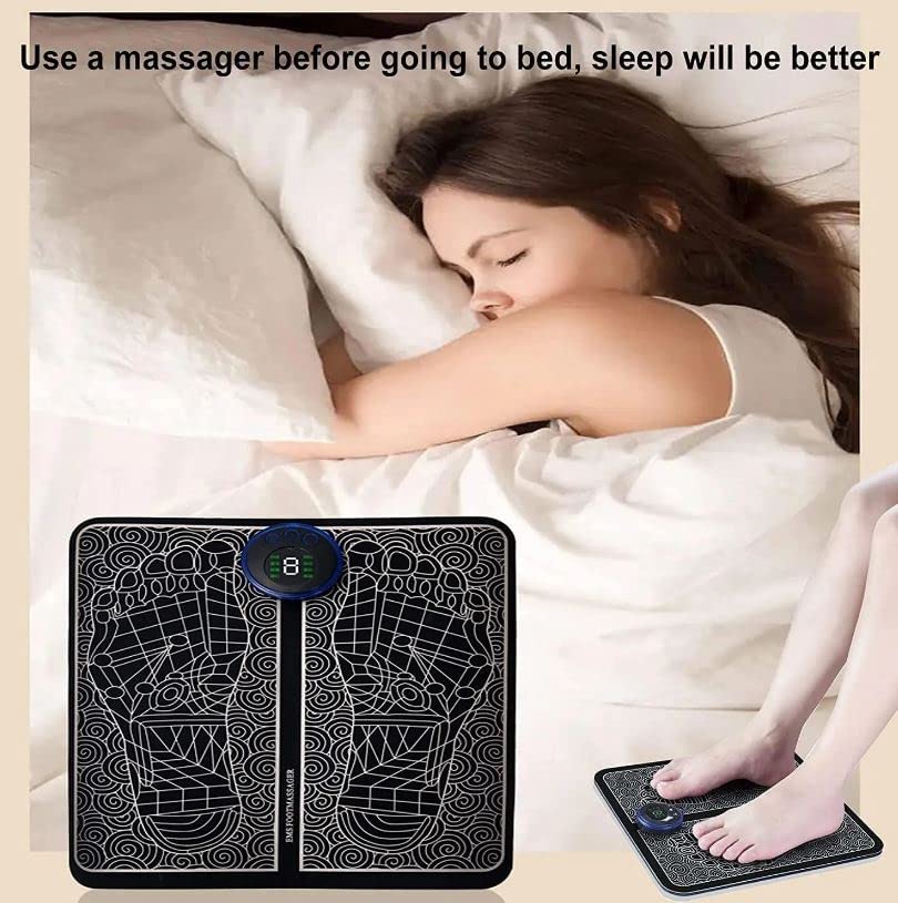 Ems Foot Massager Pain Relief,Electric EMS Massage Machine Mat,Rechargeable Portable Folding Automatic with 8 Mode/19 Intensity for Legs,Body,Hand Device for Men and Women Ems Foot Massager Pain Relief,Electric EMS Massage Machine Mat,Rechargeable Portable Folding Automatic with 8 Mode/19 Intensity for Legs,Body,Hand Device for Men and Women